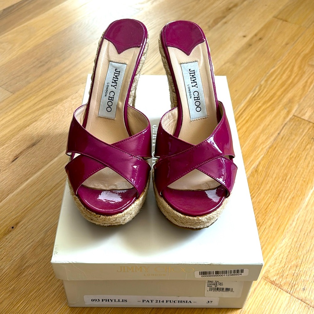 Jimmy Choo wedge sandals. Size 37.